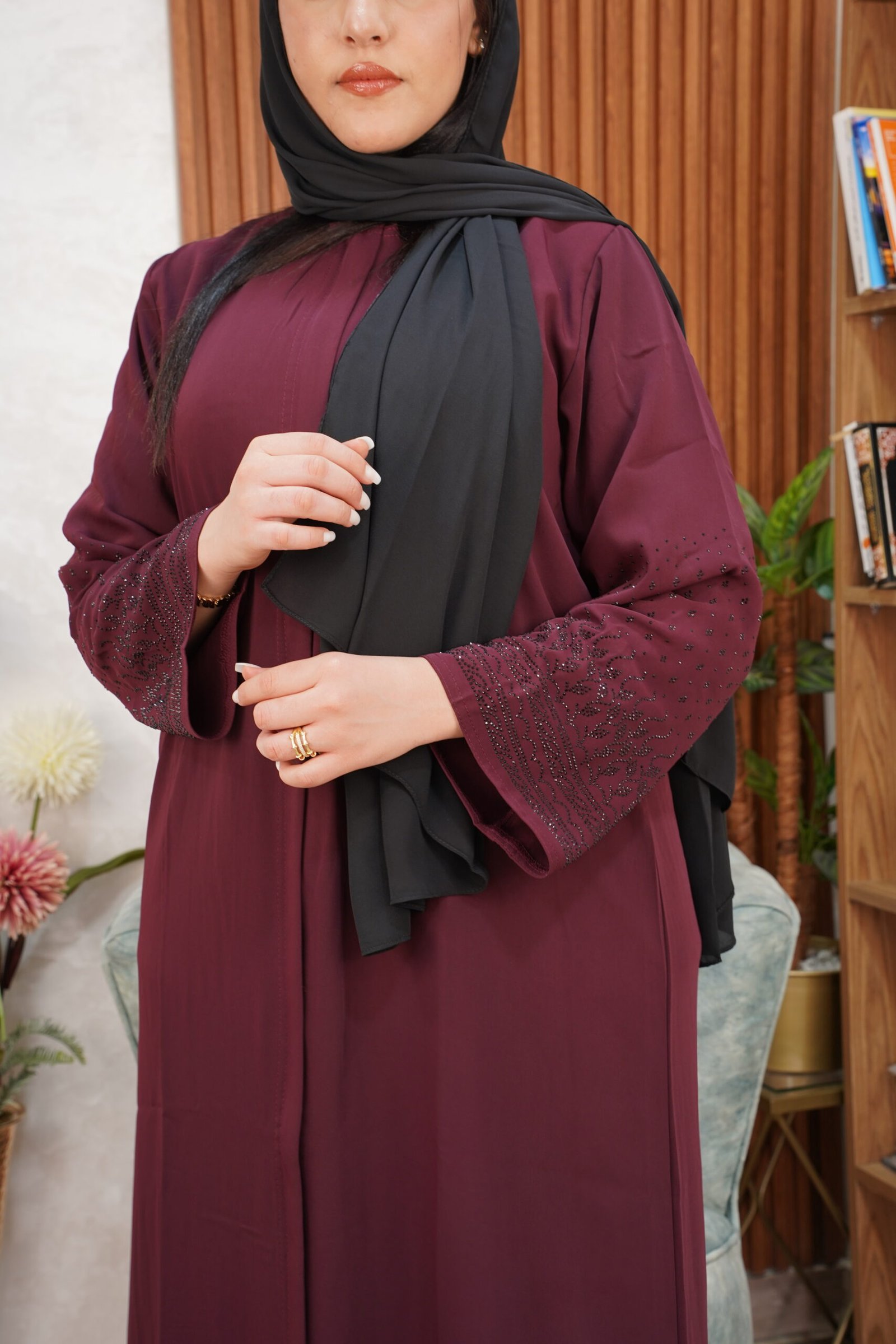 عباية إماراتية ستراس بالفولار - Image 10