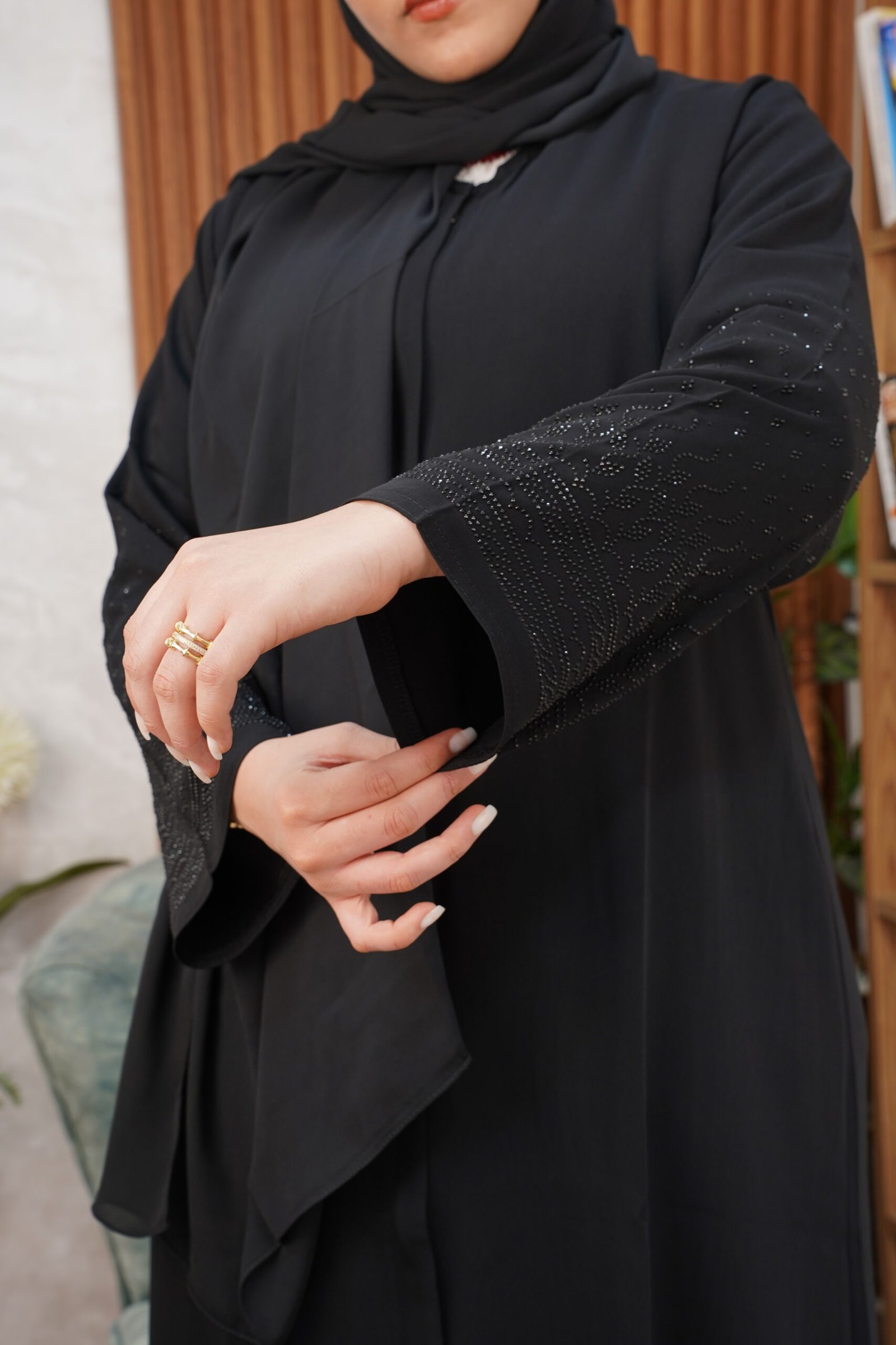 عباية إماراتية ستراس بالفولار - Image 6