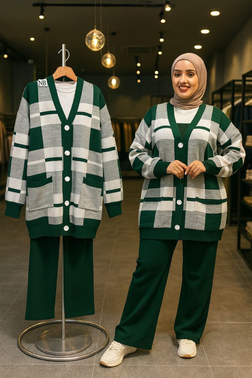 طقم صوفي 3 قطع بارد بإطلالة محتشمة - Image 6